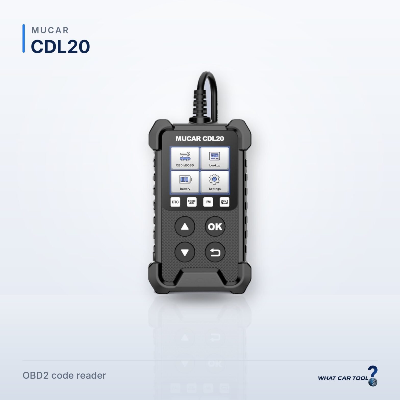 Mucar CDL20 obd2 code reader studio product shot