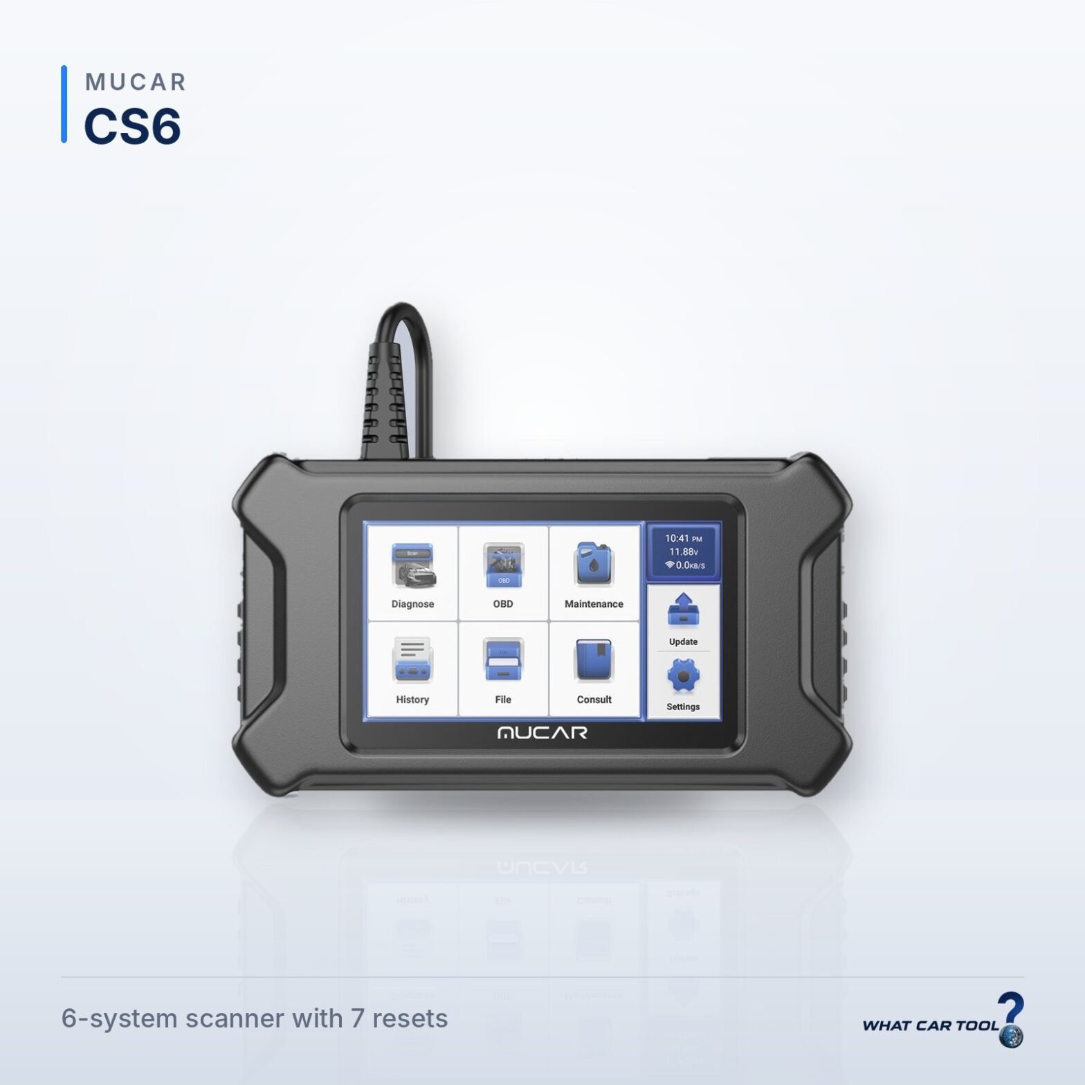 Mucar CS6 obd2 scanner studio product shot