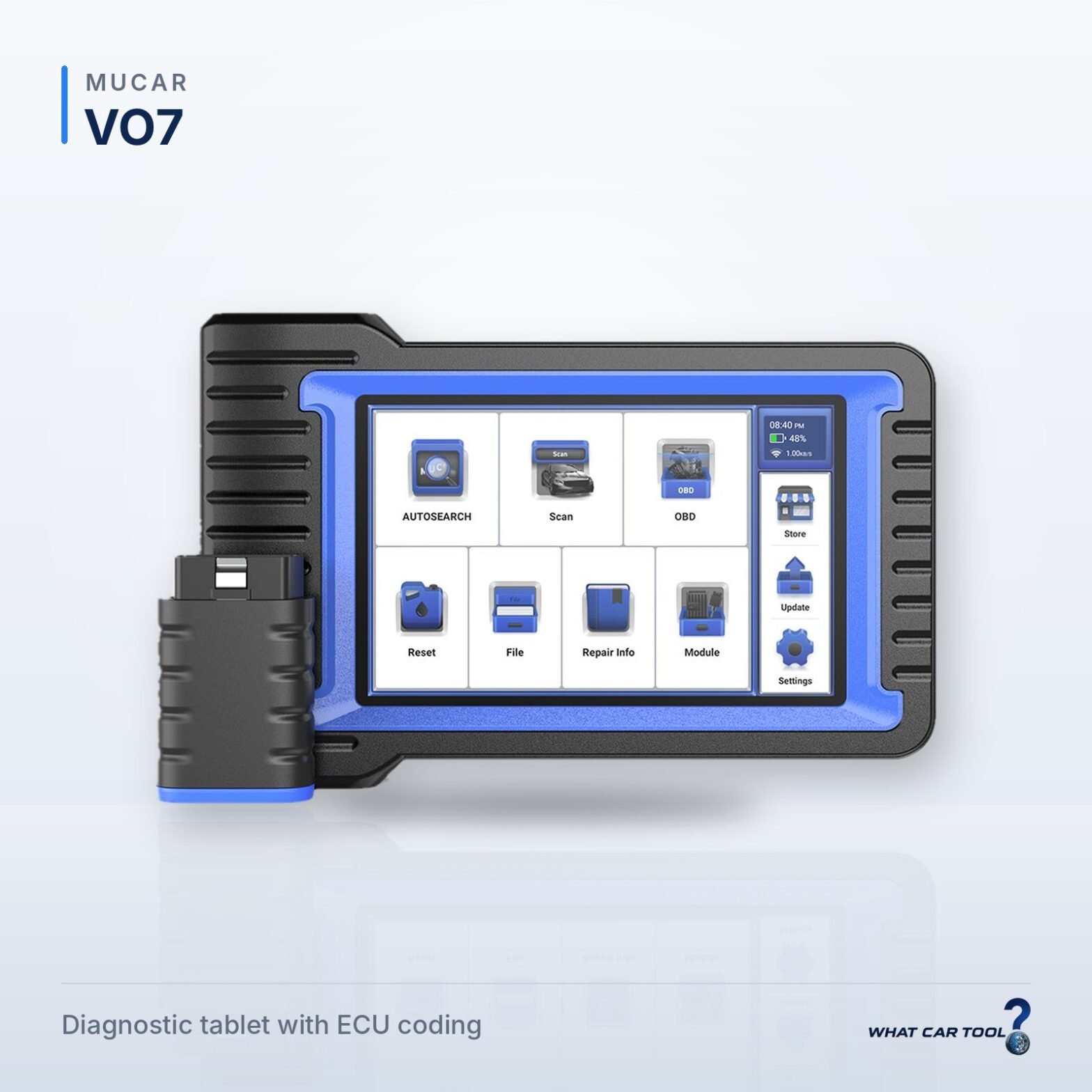 Mucar VO7 diagnostic tablet studio product shot