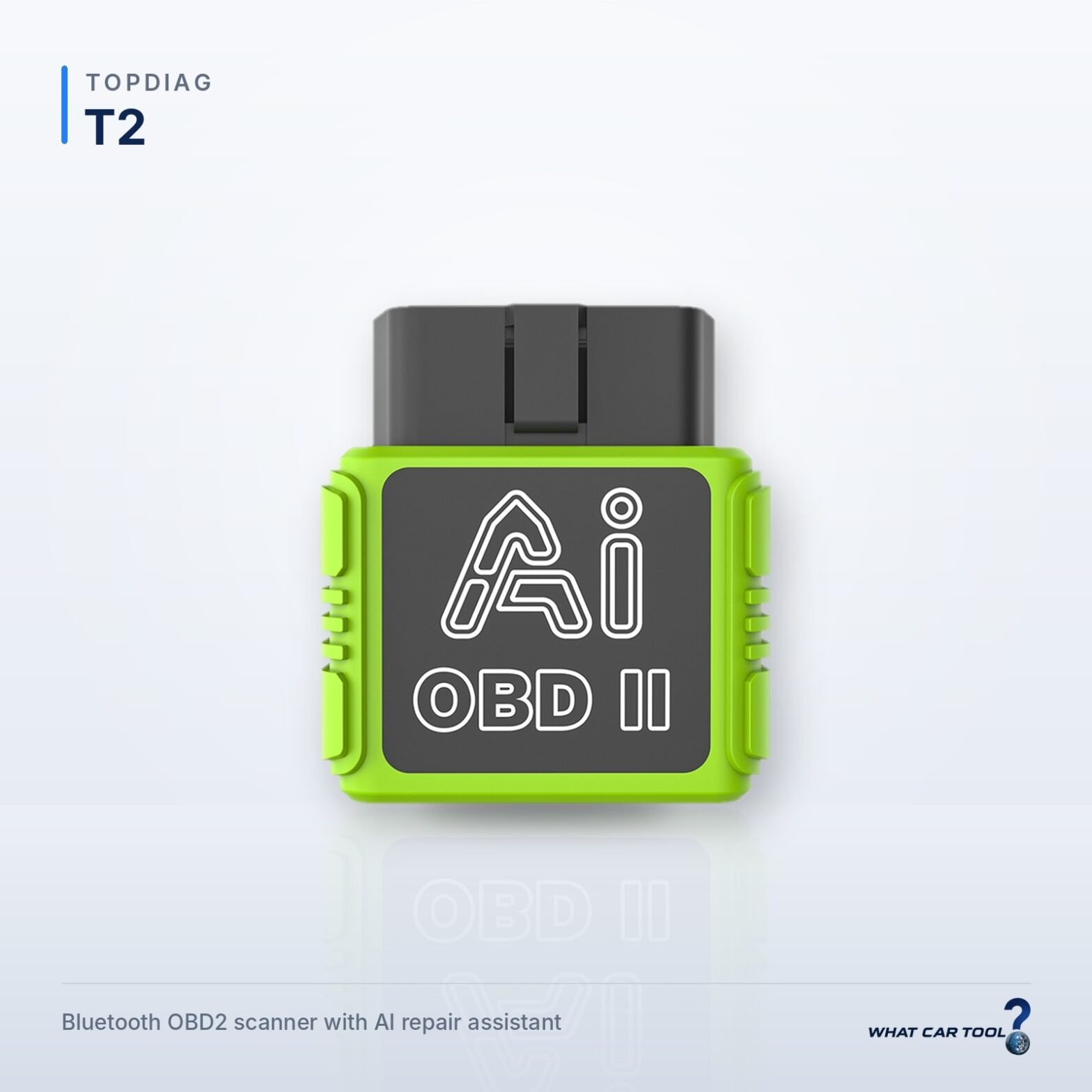 TopDiag T2 bluetooth obd2 scanner studio product shot
