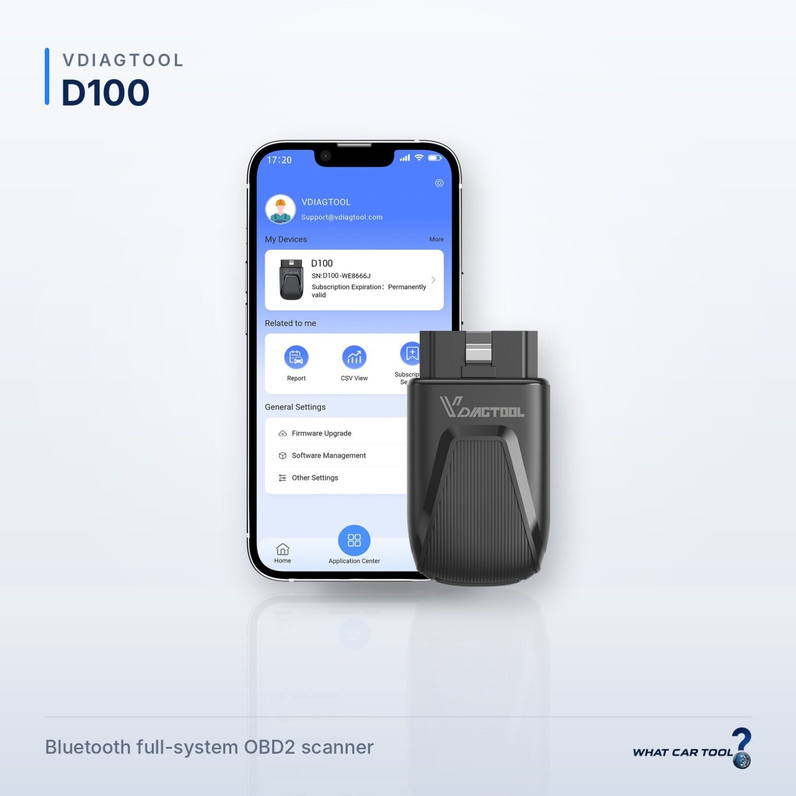 VDIAGTOOL D100 bluetooth scanner studio product shot