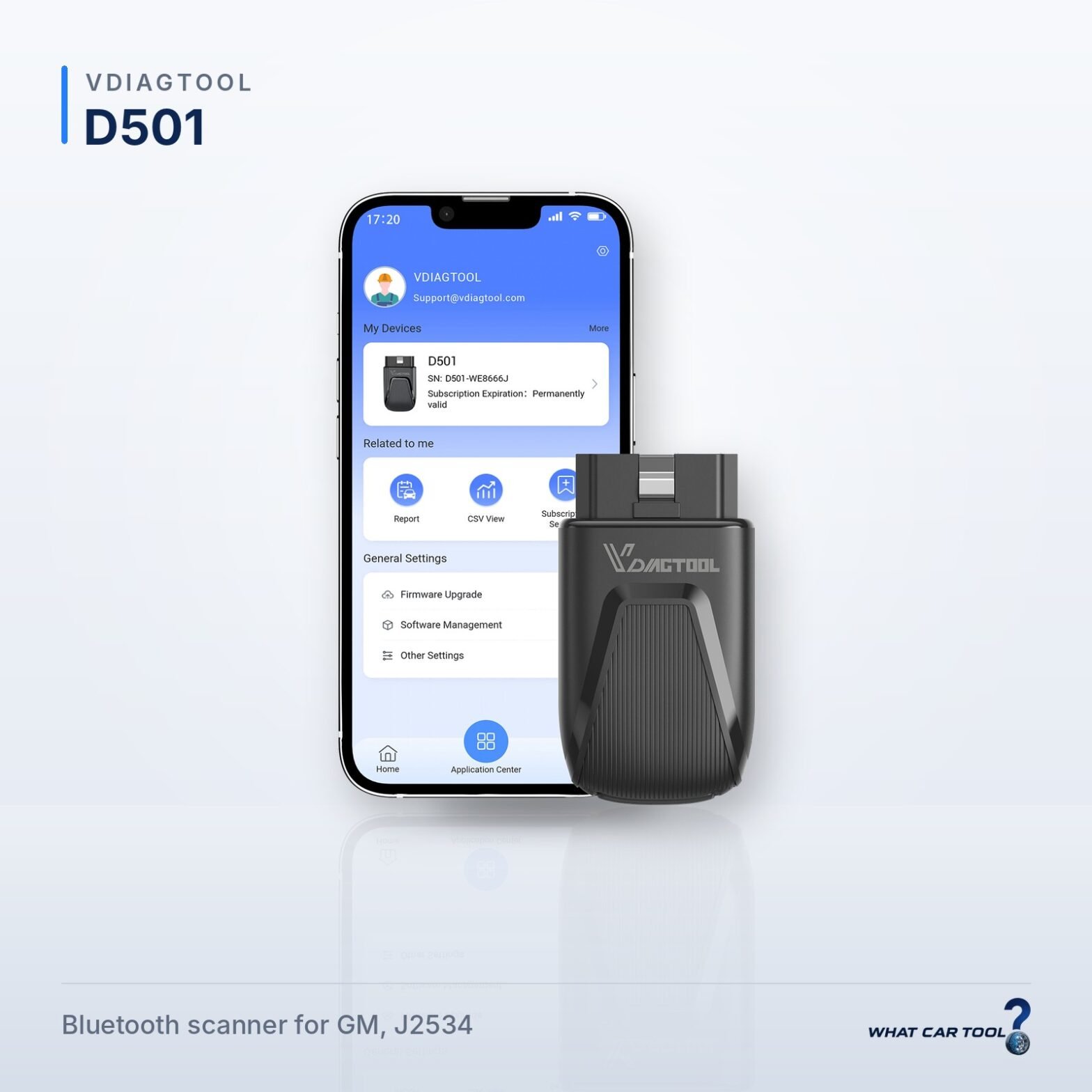 VDIAGTOOL D501 bluetooth scanner studio product shot