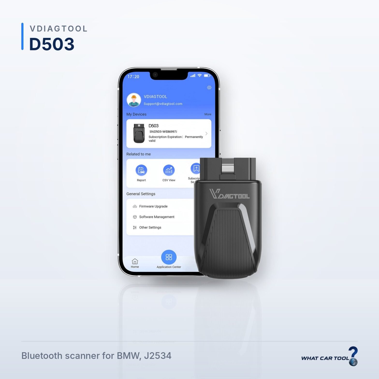 VDIAGTOOL D503 bluetooth scanner studio product shot
