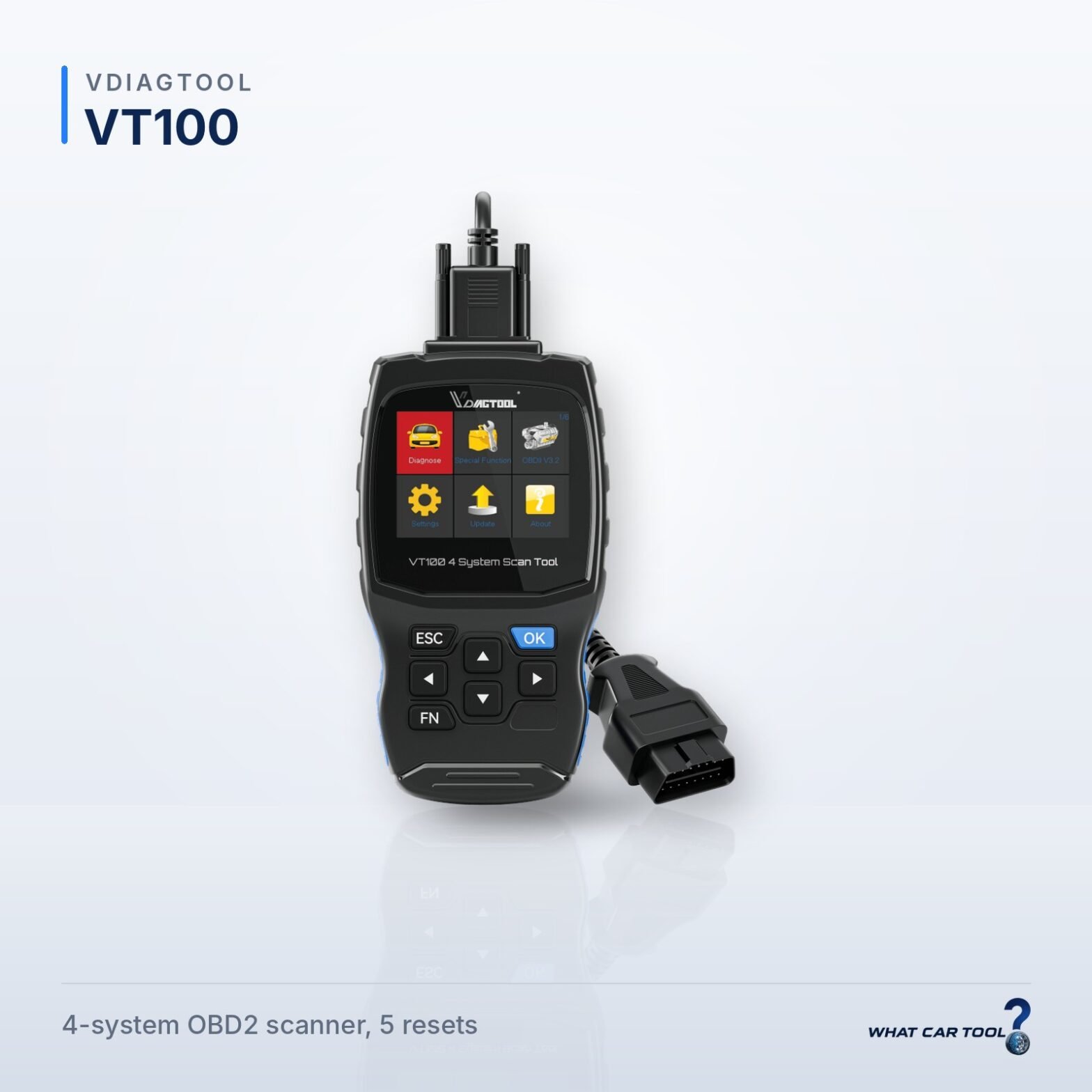 VDIAGTOOL VT100 obd2 scanner studio product shot