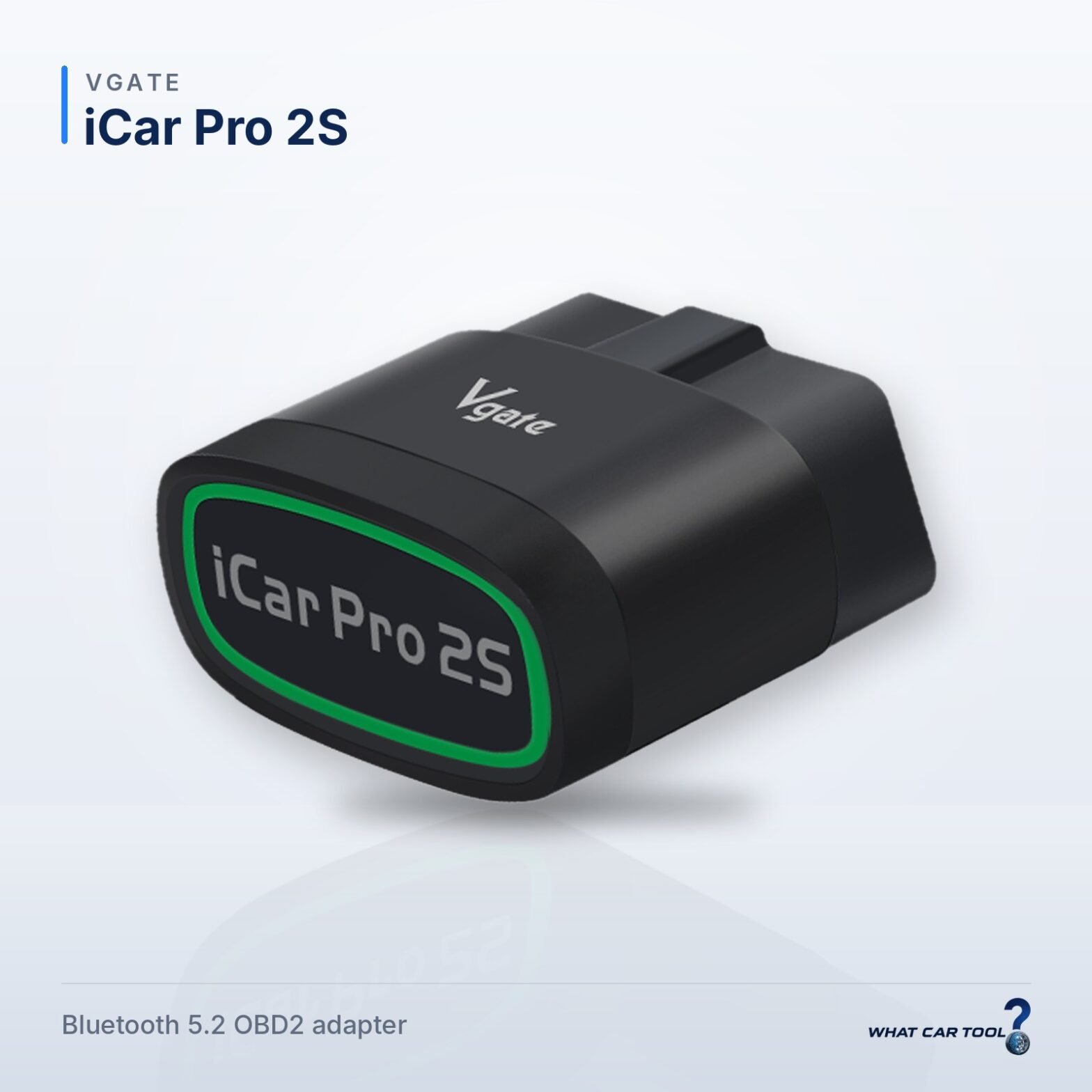 Vgate iCar Pro 2S bluetooth obd2 adapter studio product shot