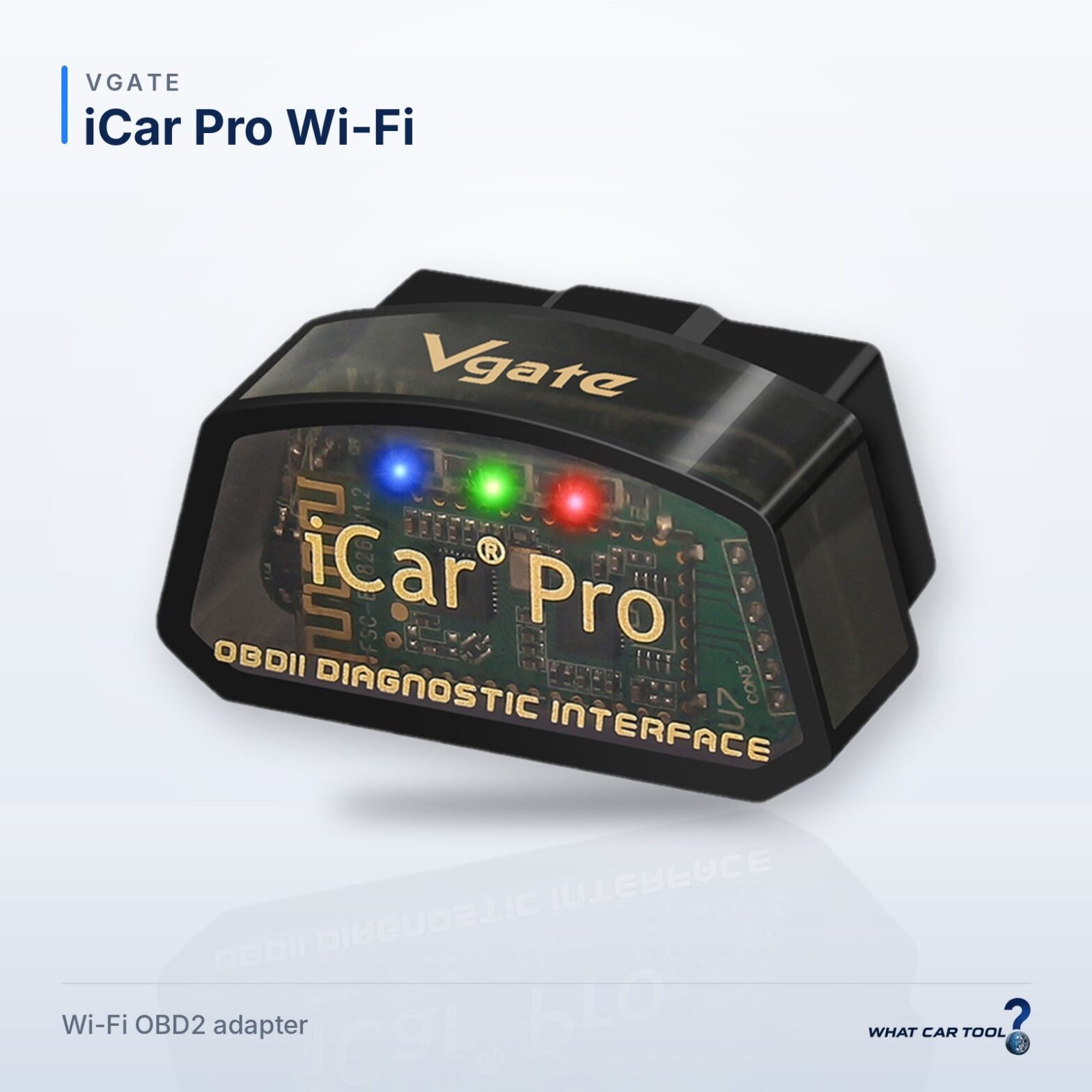 Vgate iCar Pro wifi wifi obd2 adapter studio product shot