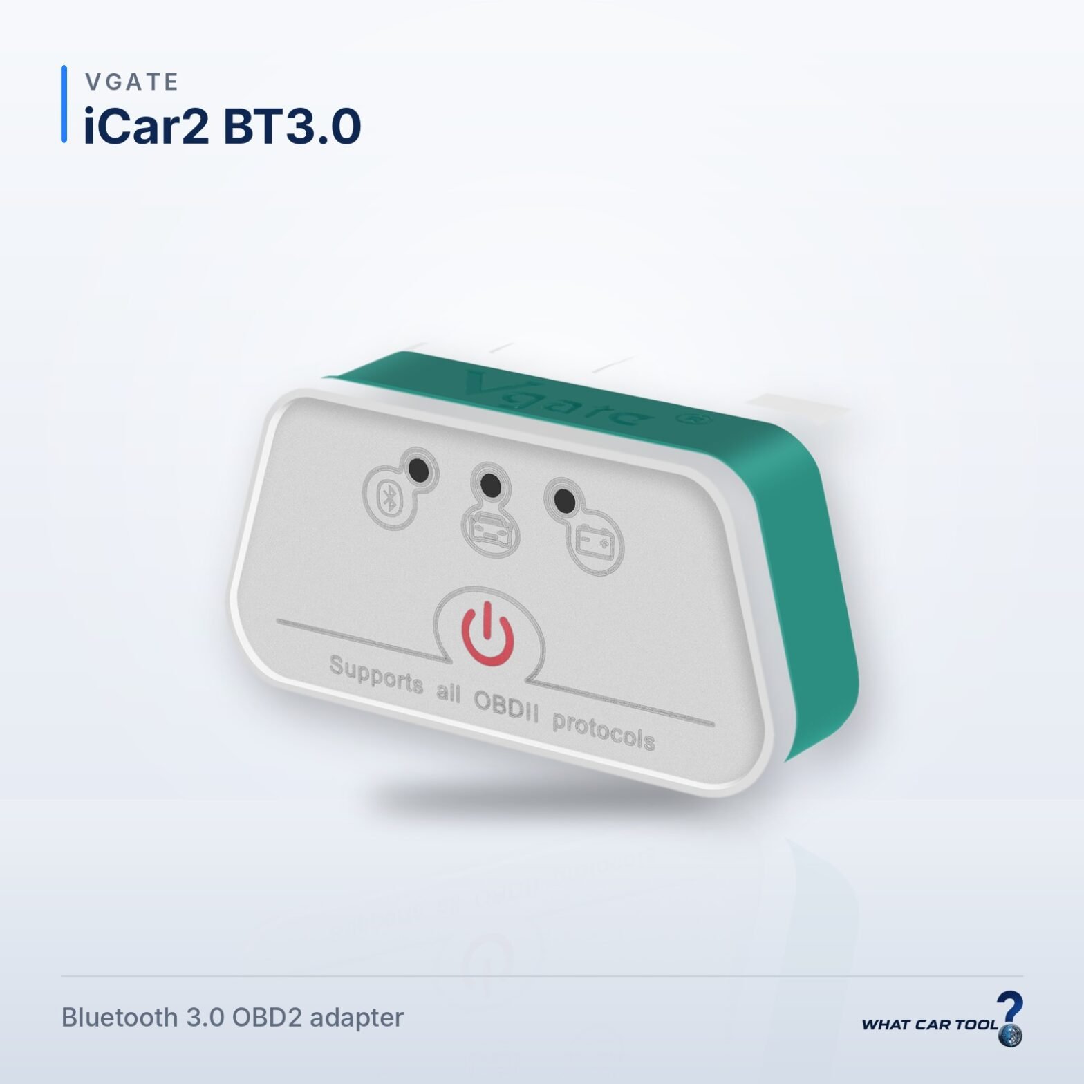 Vgate iCar2 bt bluetooth obd2 adapter studio product shot