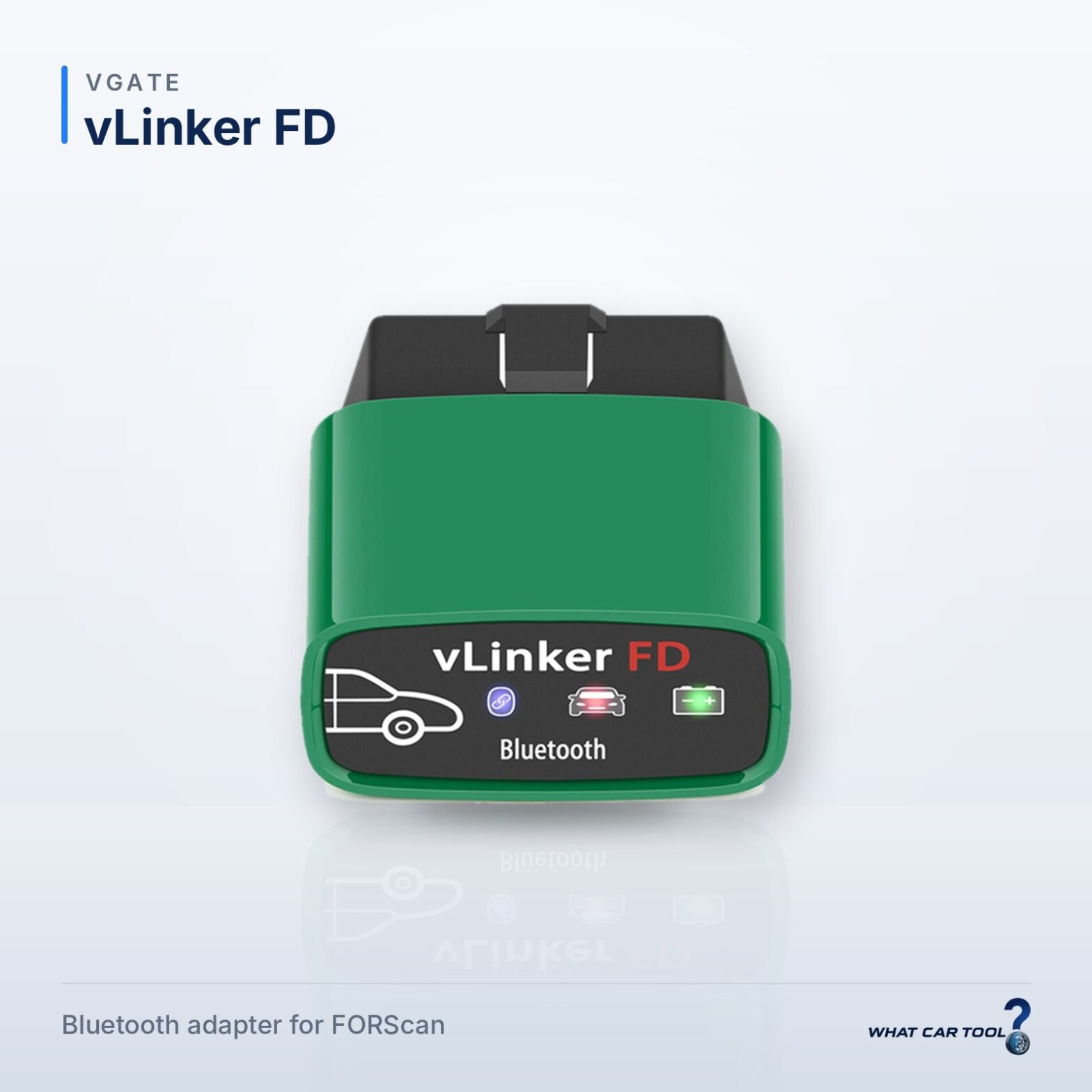 Vgate vLinker FD bluetooth obd2 adapter studio product shot