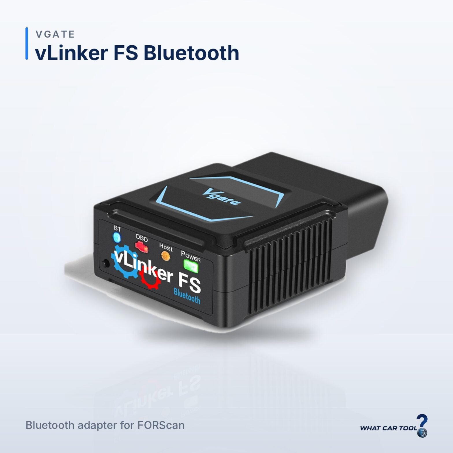 Vgate vLinker FS bt Bluetooth obd2 adapter studio product shot