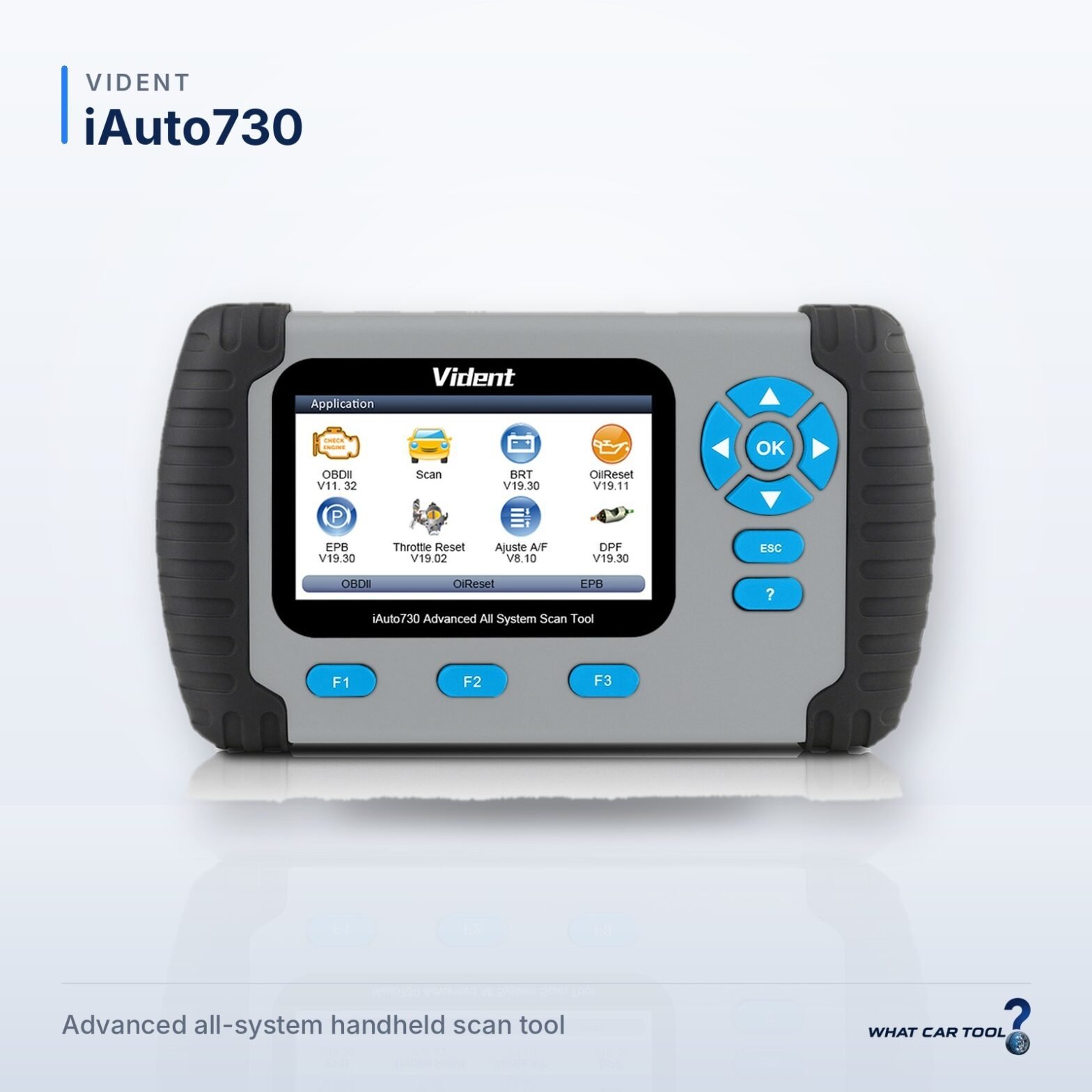 Vident iAuto730 advanced all system handheld scan tool studio