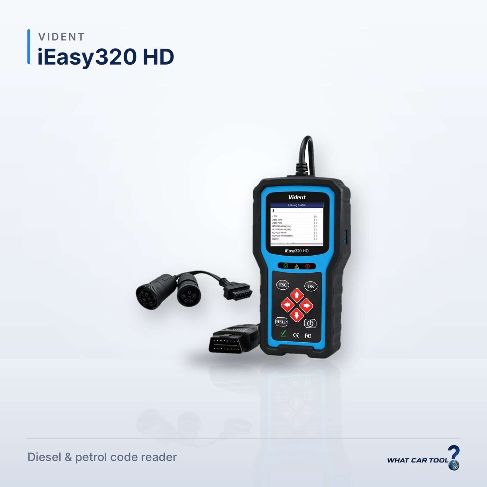 Vident iEasy320 HD diesel petrol code reader studio